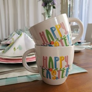 Happy Easter mugs x2